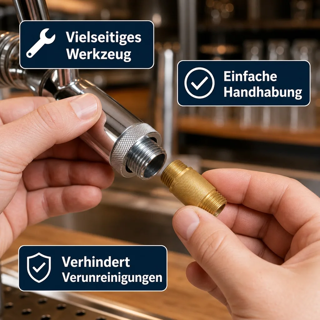 Reinigungsadapter für Zapfhähne - Kolben, Kompensator & Guinness