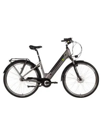 Unisex City E-Bike, 28 Zoll, Rahmenhöhe 50 cm, 7-Gang Nabenschaltung, silber, Hamburg