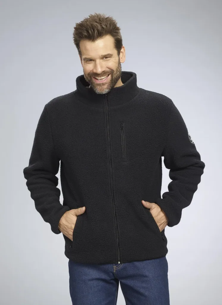 Berber Fleecejacke, Farbe schwarz, Gr.M
