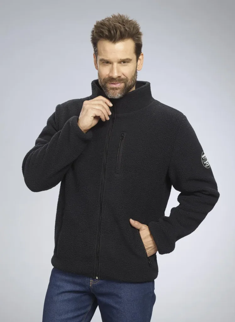 Berber Fleecejacke, Farbe schwarz, Gr.M