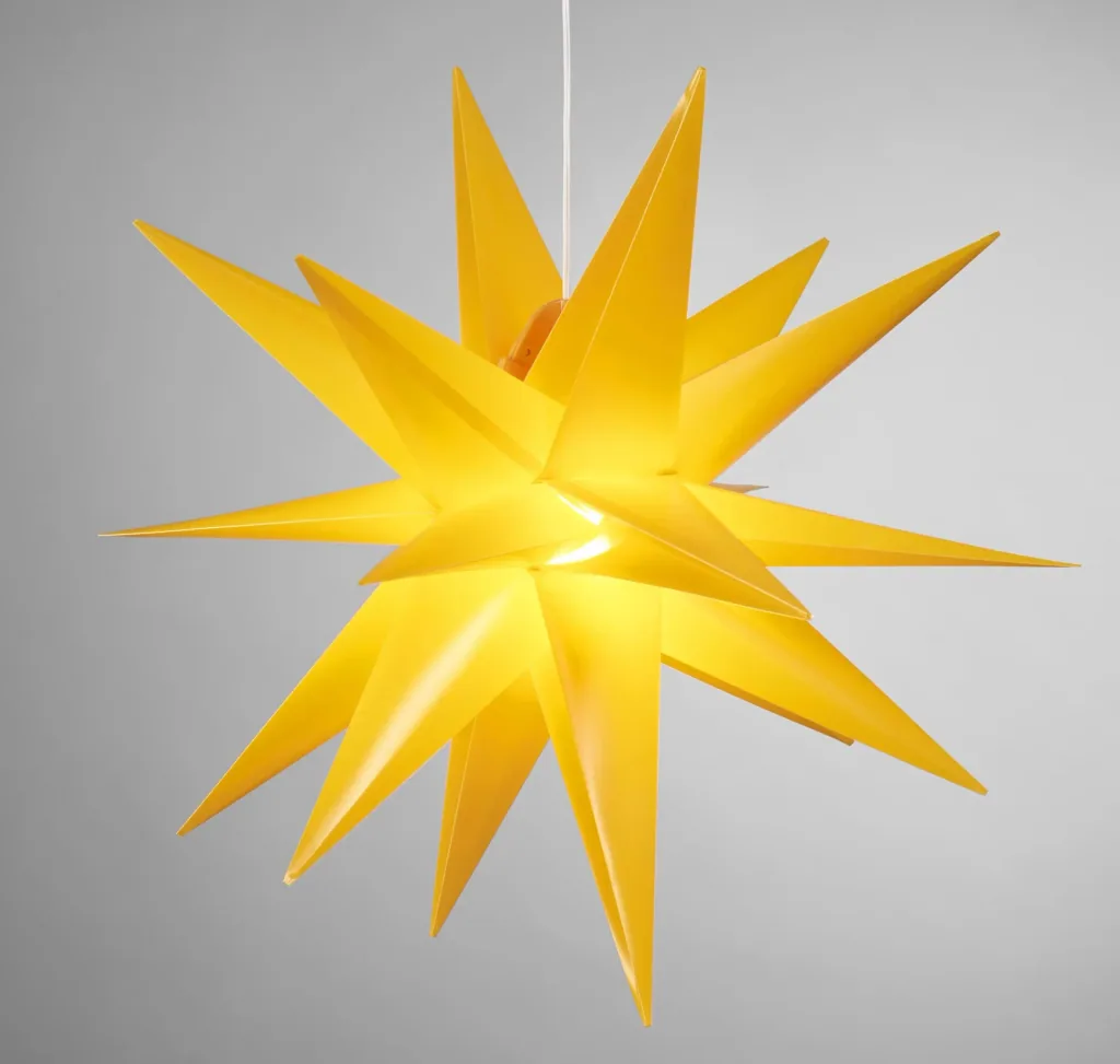 LED Kunststoffstern 58 cm, gelb