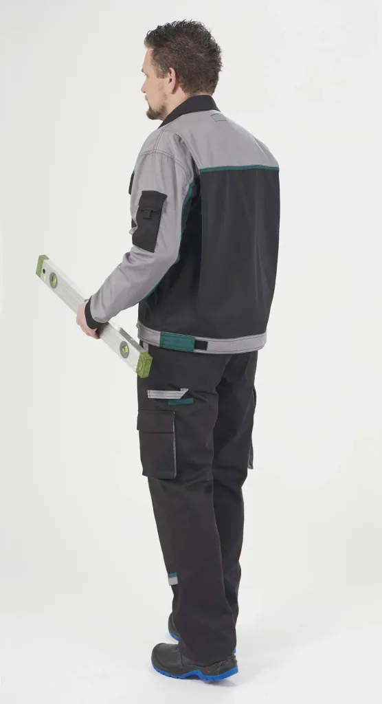 Blousonjacke, Farbe schwarz/grau/grün, Gr. 46