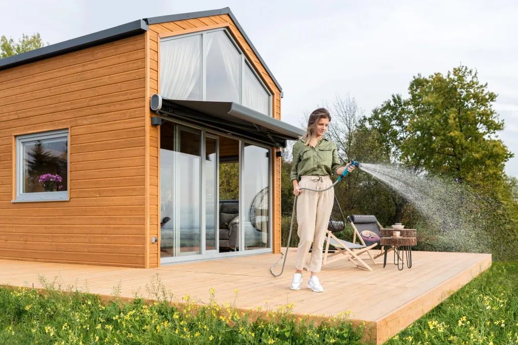 Bewässerungssatz mit dehnbarem Gartenschlauch BASIC 7,5 m