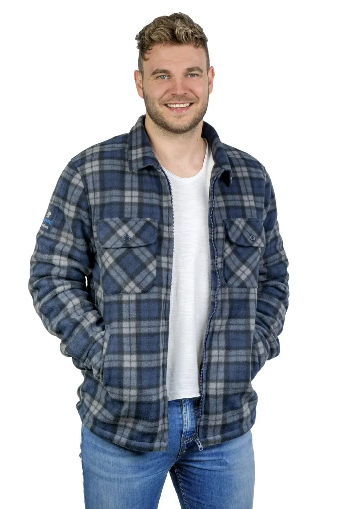 Holzfällerhemd, blau/grau kariert, Gr.2XL