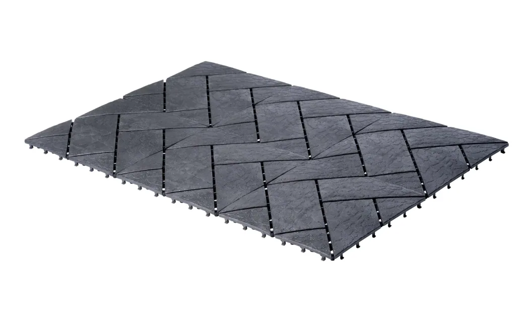 Gartenplatten, Schiefer-Optik, 30 x 30 cm, 6er-Set