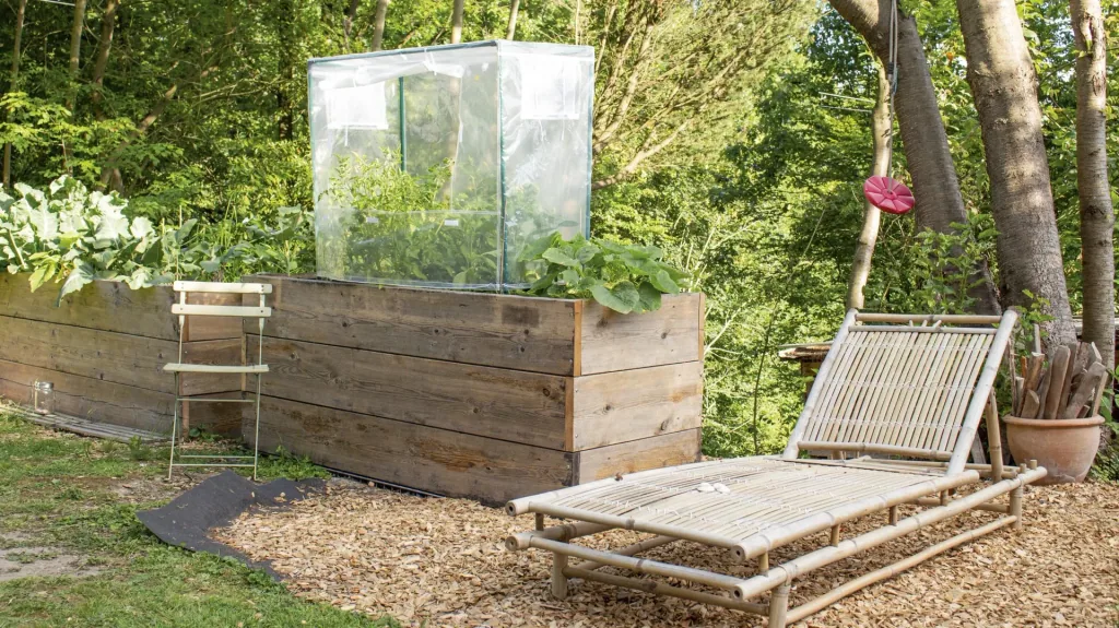 Hochbeetabdeckung eckig S, 88 x 55 x 105 cm, Anbauhöhe 80-90 cm