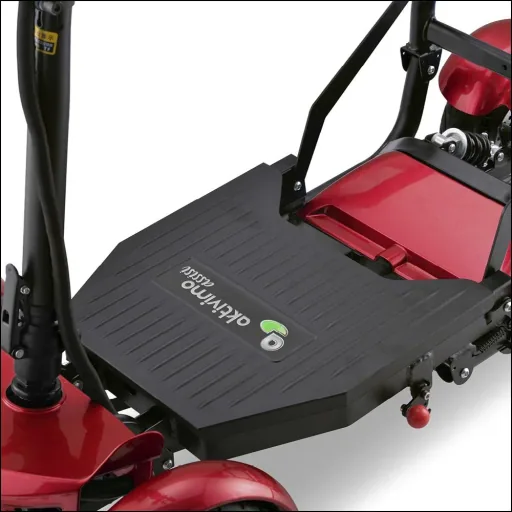 4-Rad E-Mobil Assisi 2.0 6 km/h Safety Plus: 36V/15,6Ah Li-Io. mit Gepäck-Tasche/-Korb, Blinker, faltbar, blau