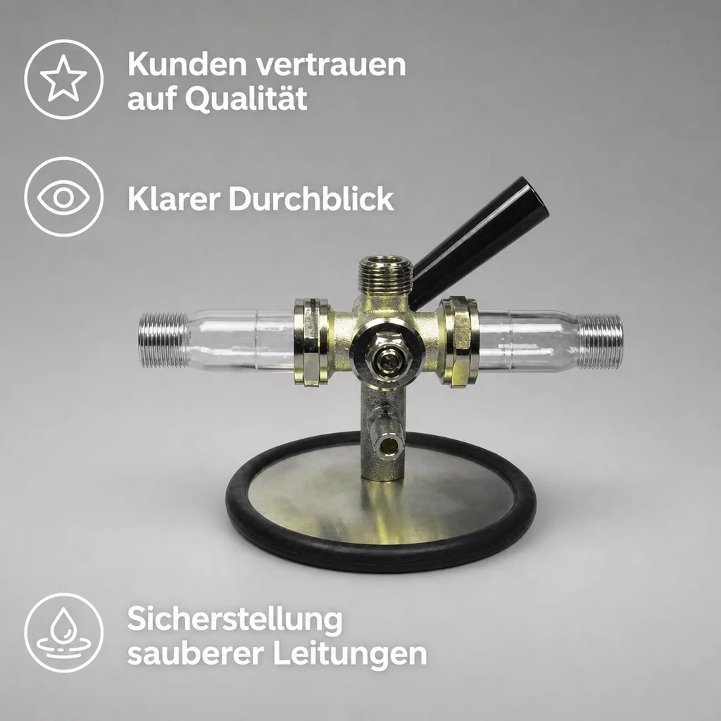 Ersatz Schauglas für Bierleitungsreingungsgerät