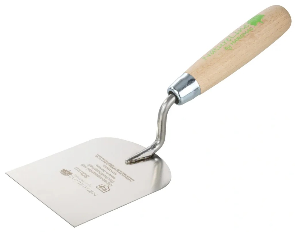 Stukkateurspachtel 80mm, Rostfrei, Heft Naturholz