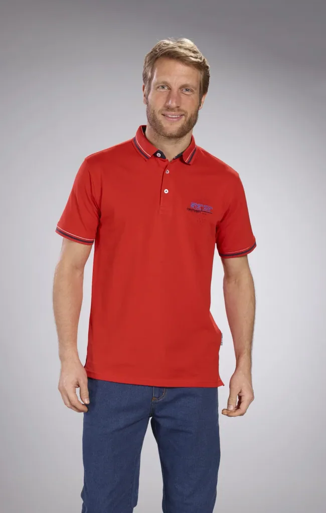 Poloshirt aus Pique, Farbe rot, Gr.M