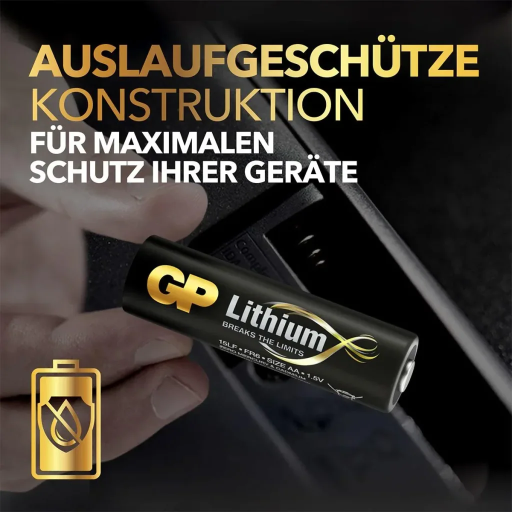 Lithium Primary Mignon (AA) Batterien - 4 Stück