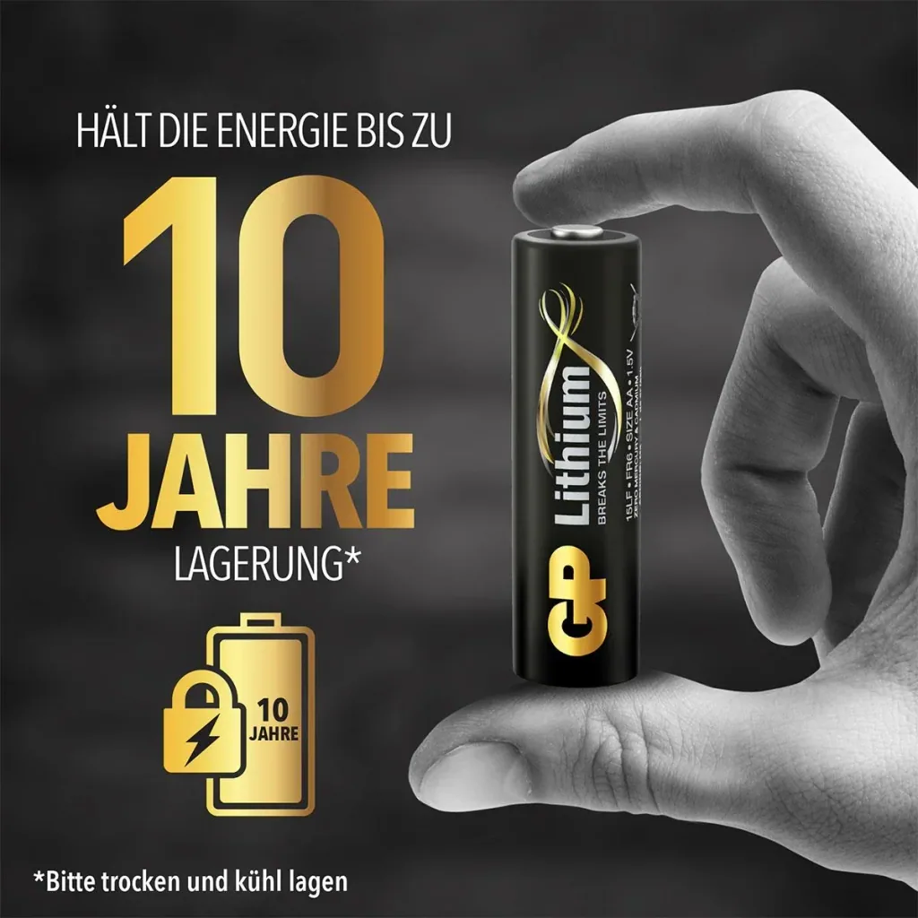 Lithium Primary Mignon (AA) Batterien - 4 Stück