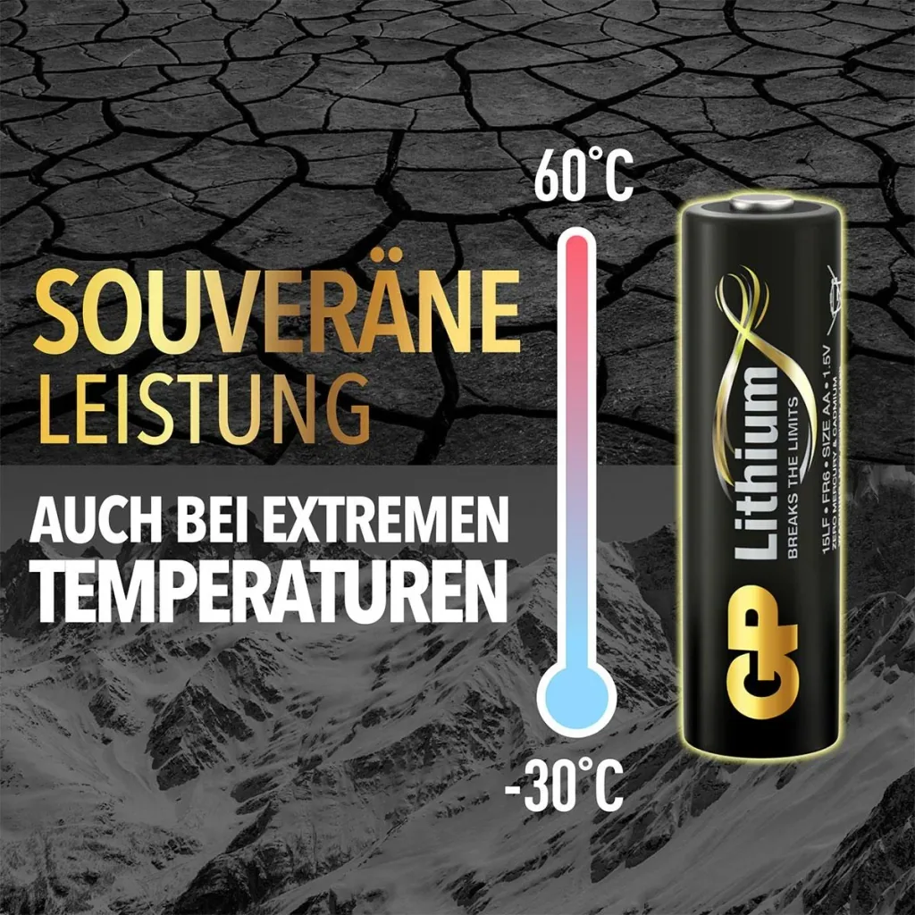 Lithium Primary Mignon (AA) Batterien - 4 Stück