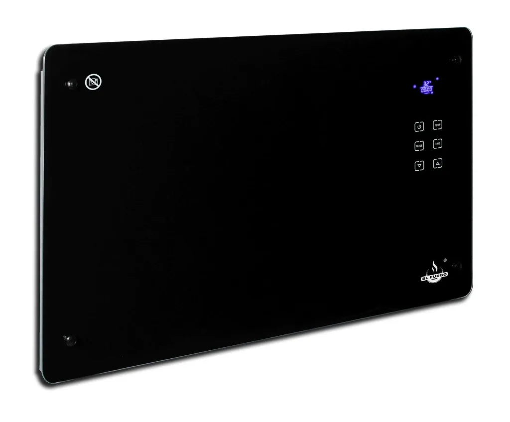 Glaskonvektor,schwarz, 2000 W
