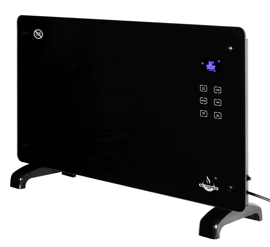 Glaskonvektor,schwarz, 2000 W