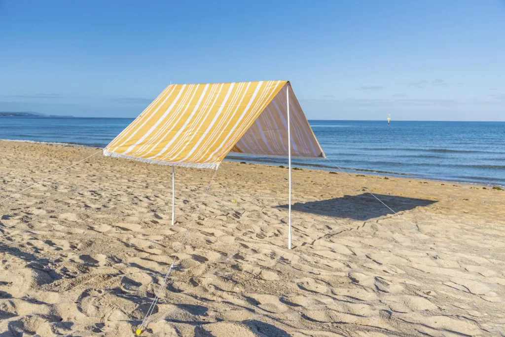 Sonnensegel Strand 146x220x150 cm Gelb