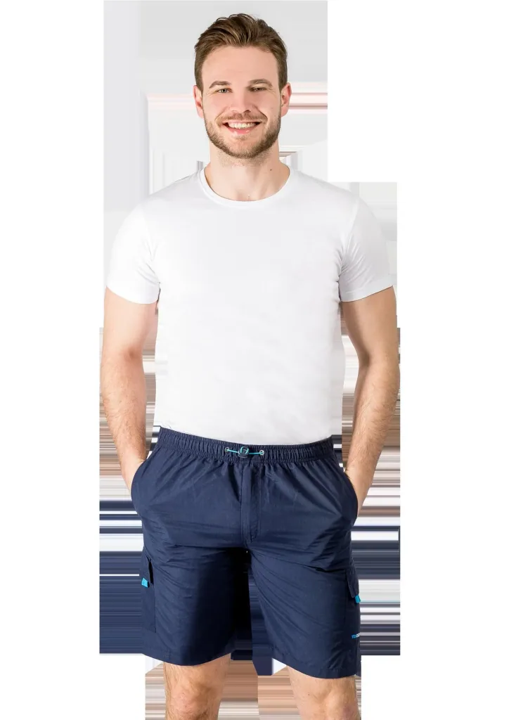 Cargoshort mit Gummizug, Farbe marine, Gr.M
