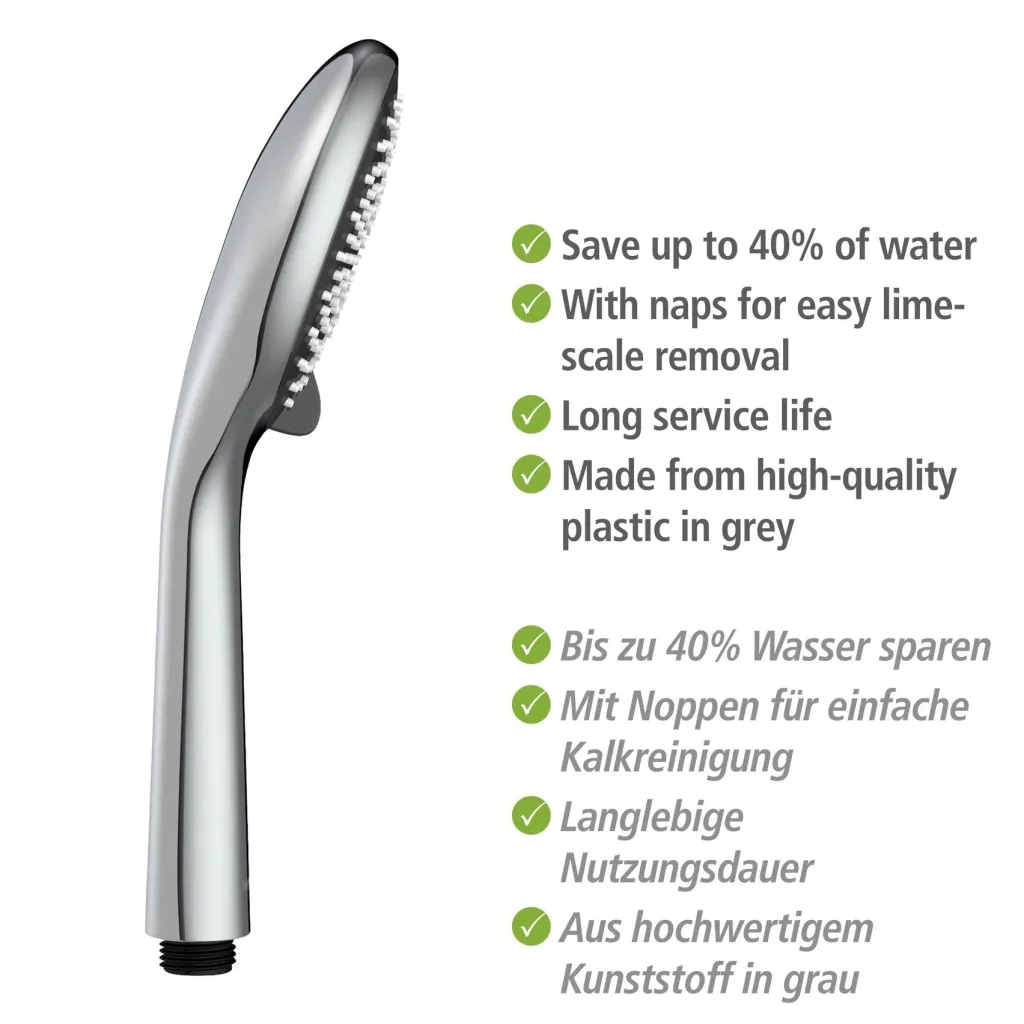 Wasserspar-Brauseset Watersaving Chrom, Länge Stange: 70 cm