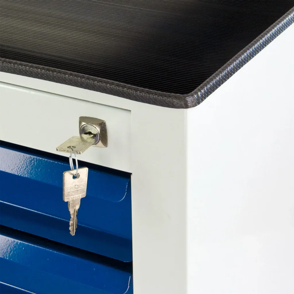 Schubladenschrank / Werkzeugschrank mammut, 8 Schubladen,RAL 7035 / 5012