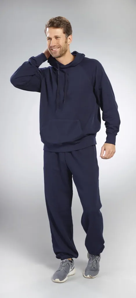 Hoody mit Kängurutasche, Farbe marine, Gr.M