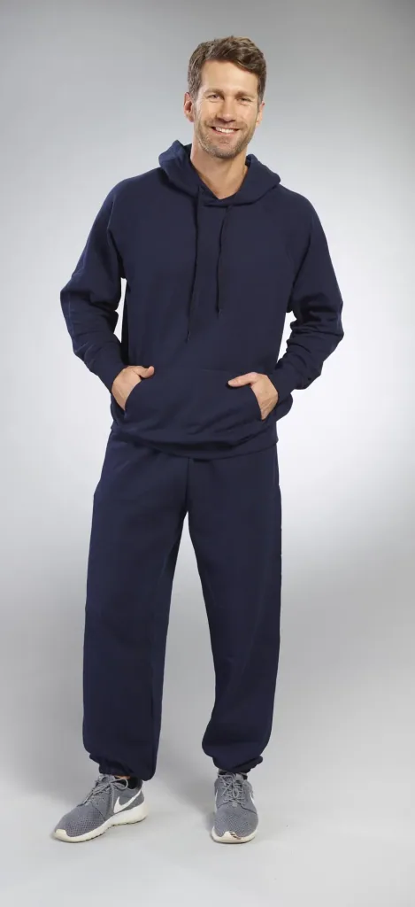 Hoody mit Kängurutasche, Farbe marine, Gr.M