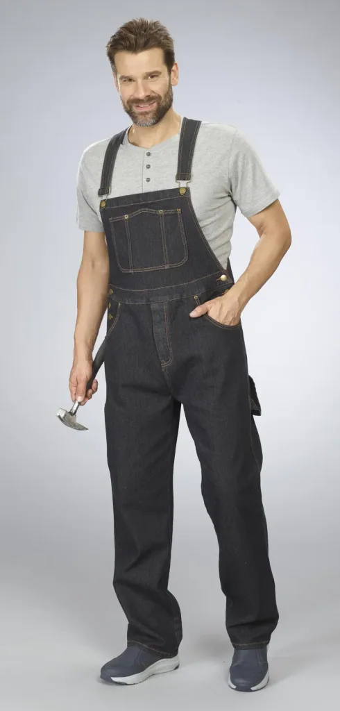 Stretchlatzjeans, Farbe schwarz, Gr.48