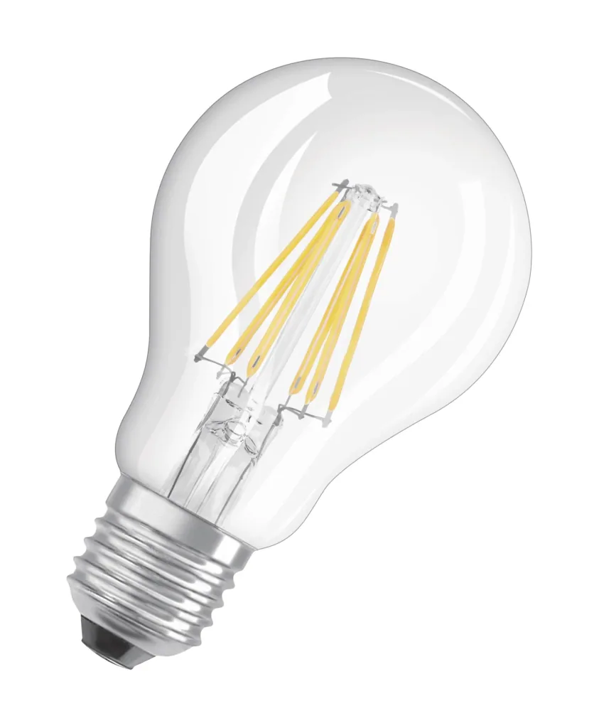 BASE FILAMENT LED Lampe mit 7 Watt, E27, warmweiß, klar - 3 Stück