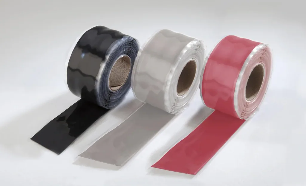 Silikonband, schwarz, 25 mm breit, 3 m lang