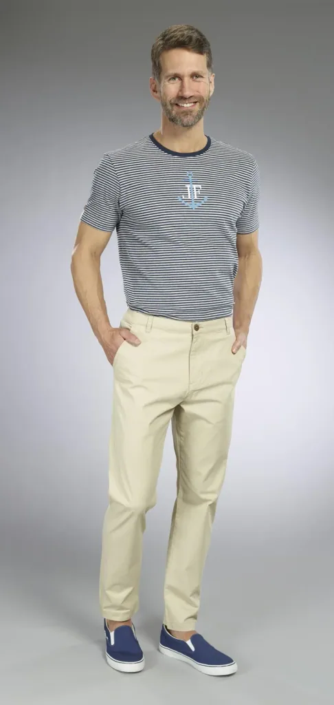 Hose mit Twill, Farbe beige, Gr.60