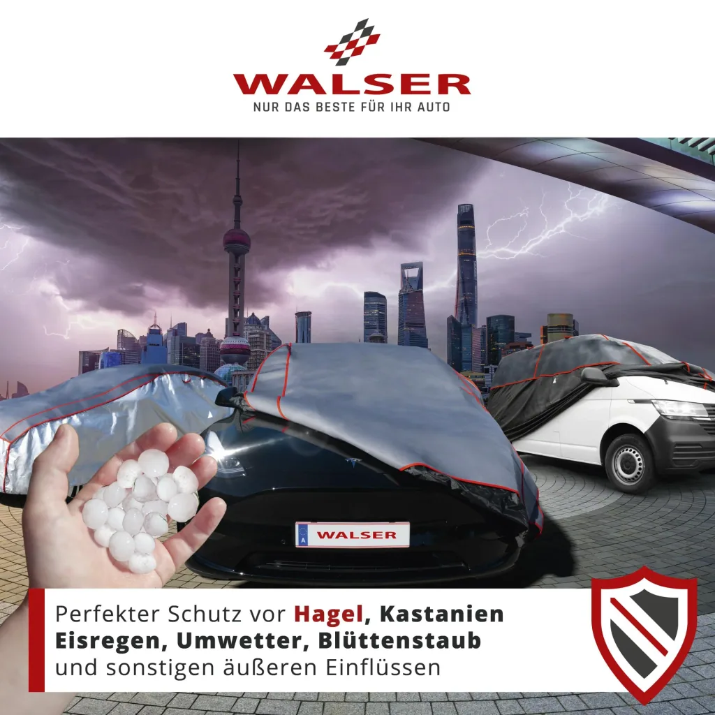 Bus Hagelschutzplane Premium Hybrid, Transporter-Hagelschutzgarage Größe M