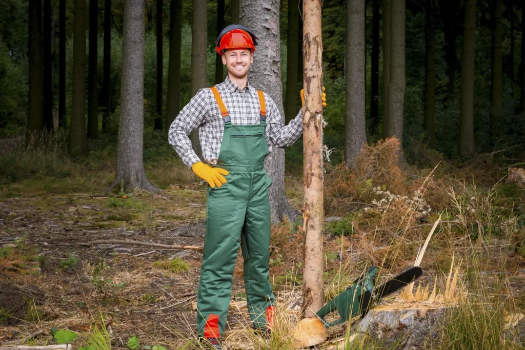 Schnittschutz Sicherheits Starter Set: Hose Gr.48, Helm, Handschuhe