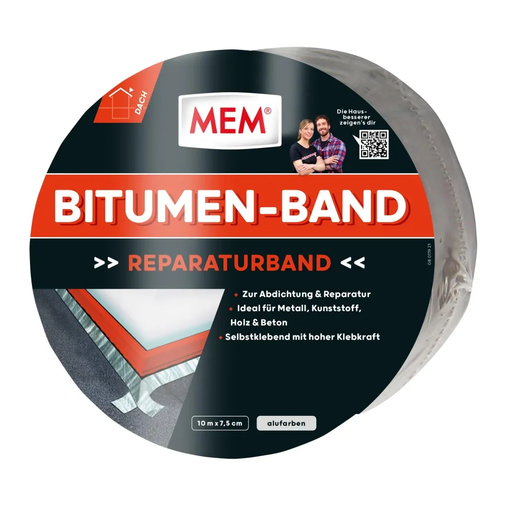 Dach Reparaturband 75 mm x 10 m, Alufarben