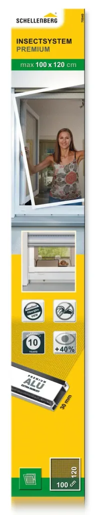 Insektenschutzfenster PREMIUM, Farbe weiß, 100 x 120 cm