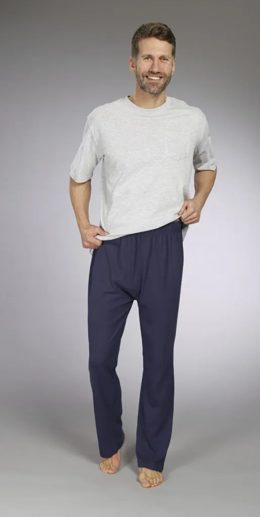 Herren Pyjama, Farbe grau/marine, Gr.M
