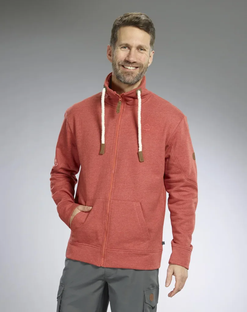 Sweatjacke, Farbe rot, Gr.M