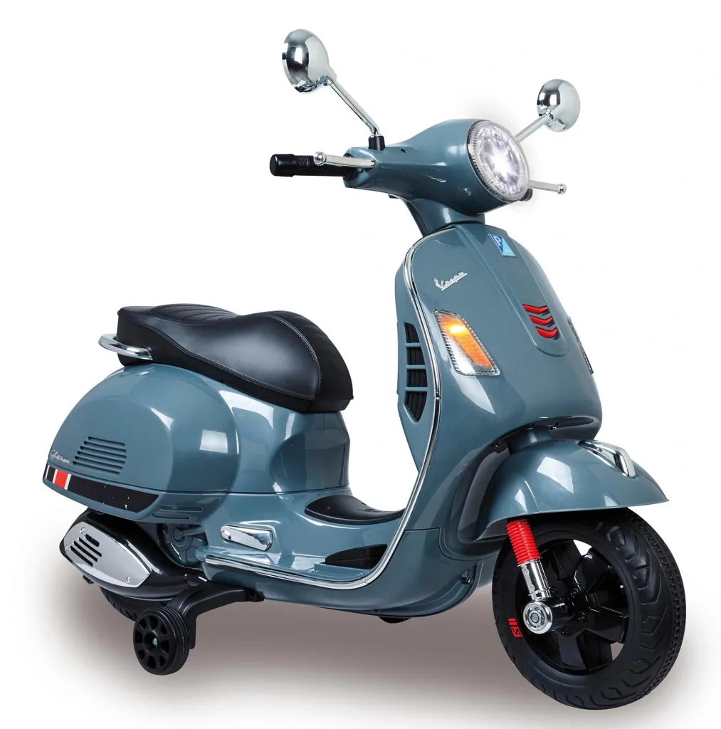Ride-on Vespa für Kinder, 12 Volt, Grau