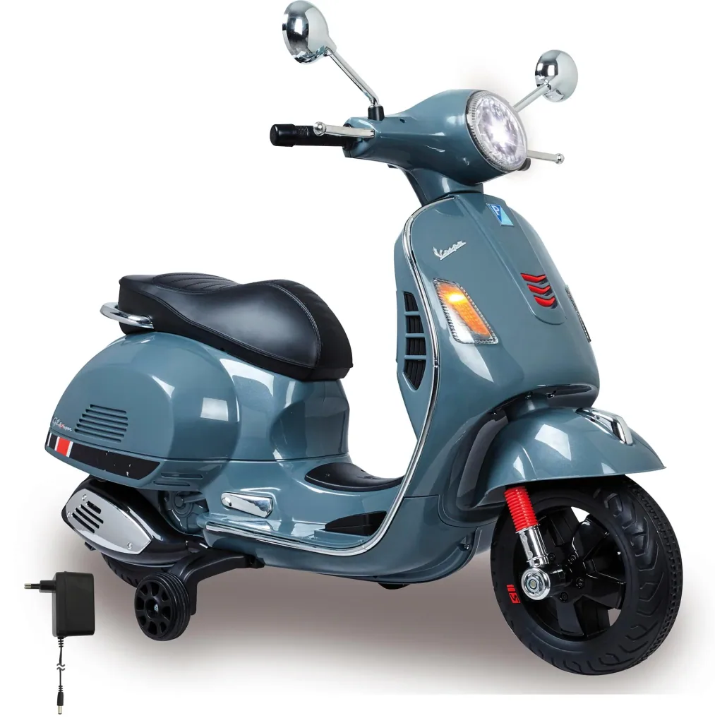 Ride-on Vespa für Kinder, 12 Volt, Grau
