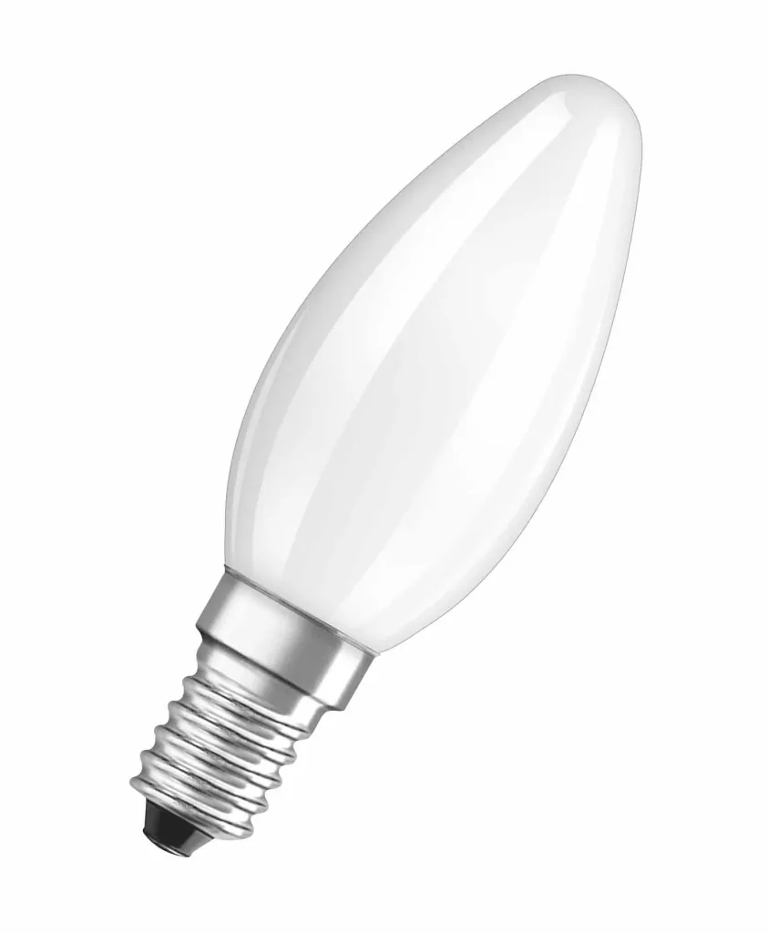 LED Retrofit CLASSIC B25 Filament Lampe in Kerzenform mit 2,5 Watt, E14, warmweiß, matt