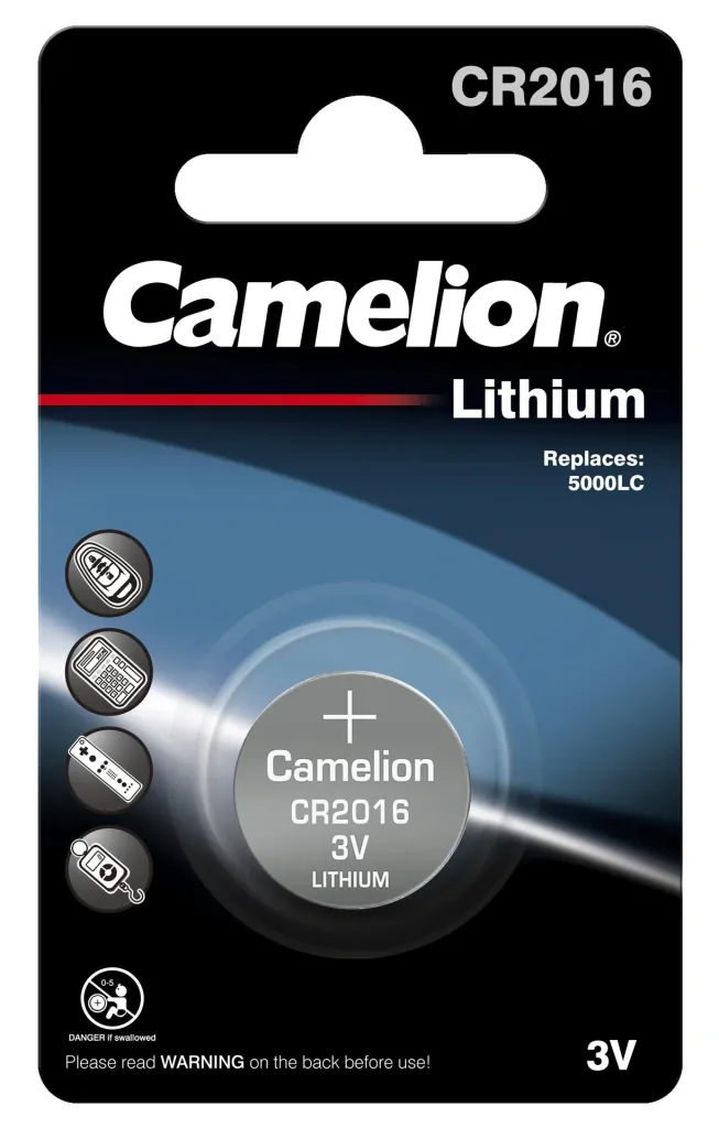 Lithium Knopfzelle CR2016, 3V - 1 Stück