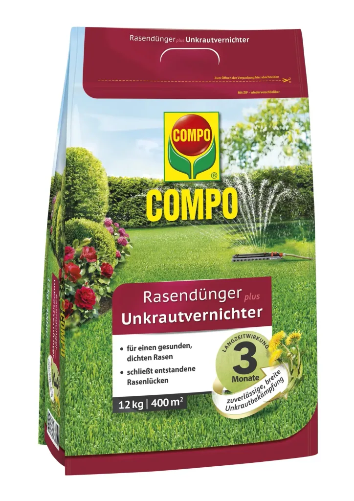 Rasendünger mit Unkrautvernichter, 12 kg für 400 m²