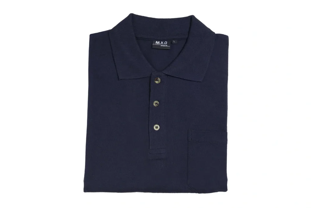 Poloshirt mit Knopfleiste und Brusttasche, Farbe marine, Gr.3XL