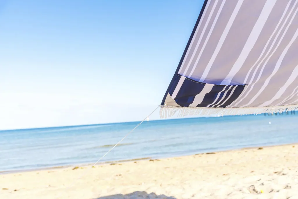 Sonnensegel Strand 146x220x150 cm  Blau