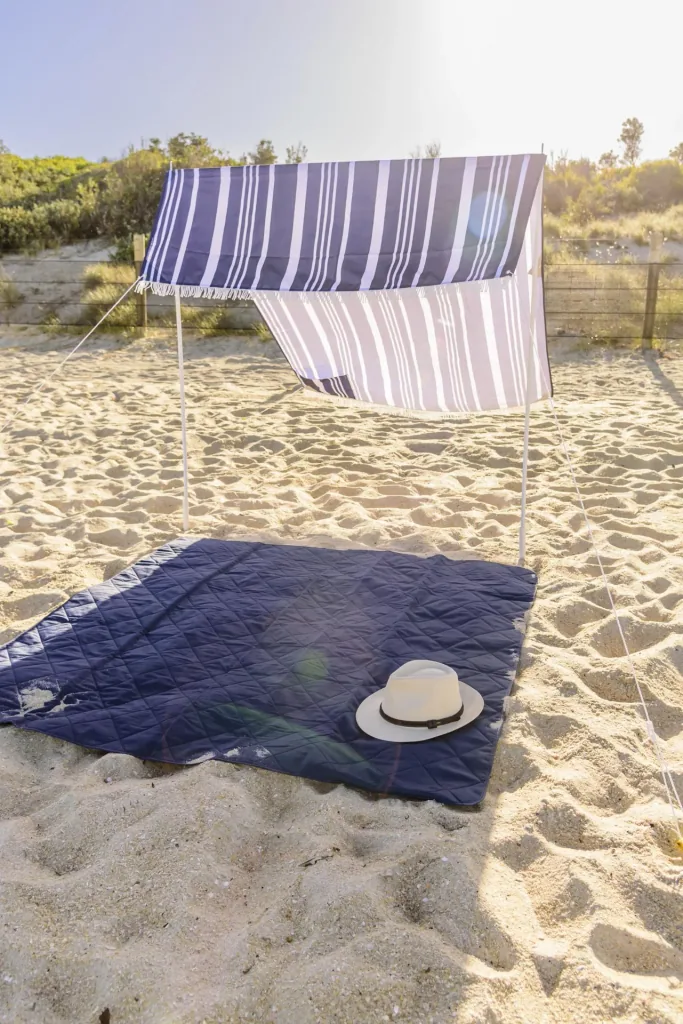 Sonnensegel Strand 146x220x150 cm  Blau