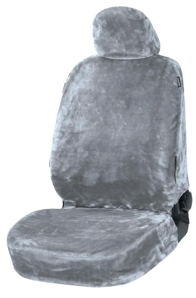 Autositzbezug "Teddy" - Kunstfell - silber
