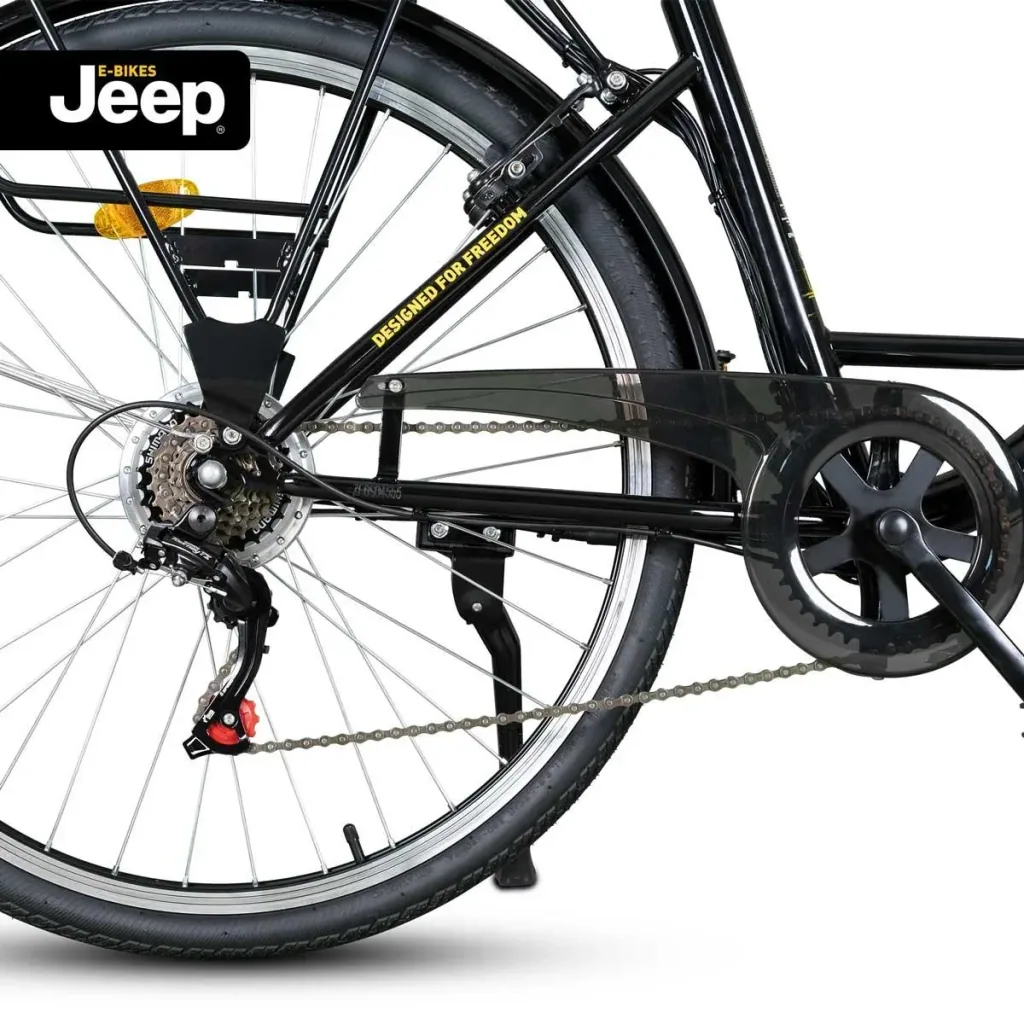 Unisex City E-Bike, 28 Zoll , Rahmengröße 44 cm 6-Gang Kettenschaltung, schwarz, ECR 3000