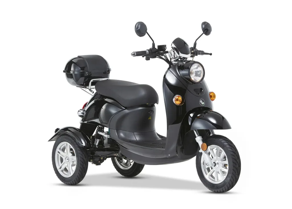 3-Rad E-Mobil Modena 25 km/h - schwarz - Neue Roller-Optik mit dem Komfort eines Elektromobils