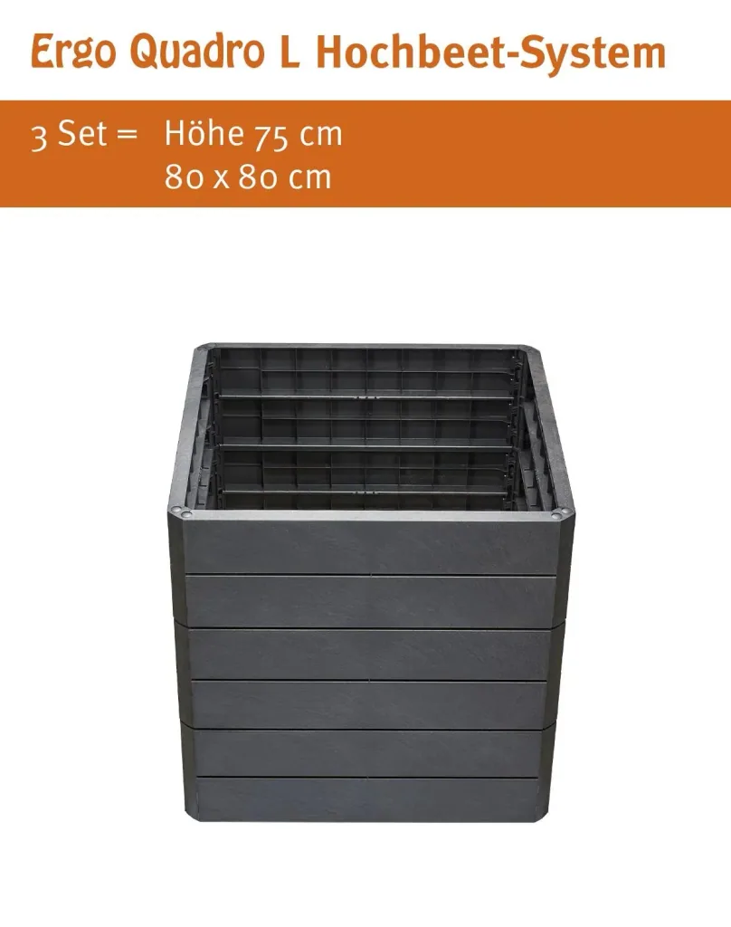 Hochbeet-System Stone "Ergo Quadro", Größe L
