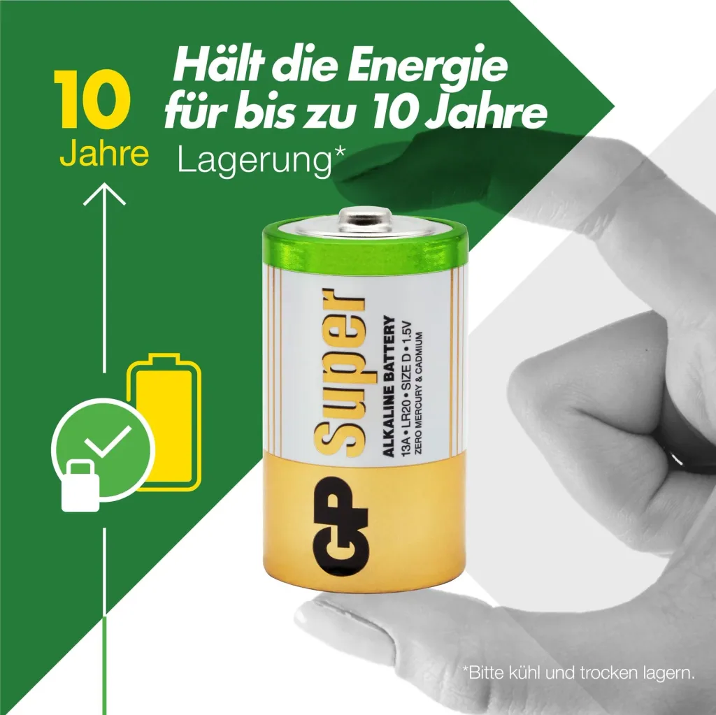 SUPER Mono D Alkaline Batterien - 2 Stück