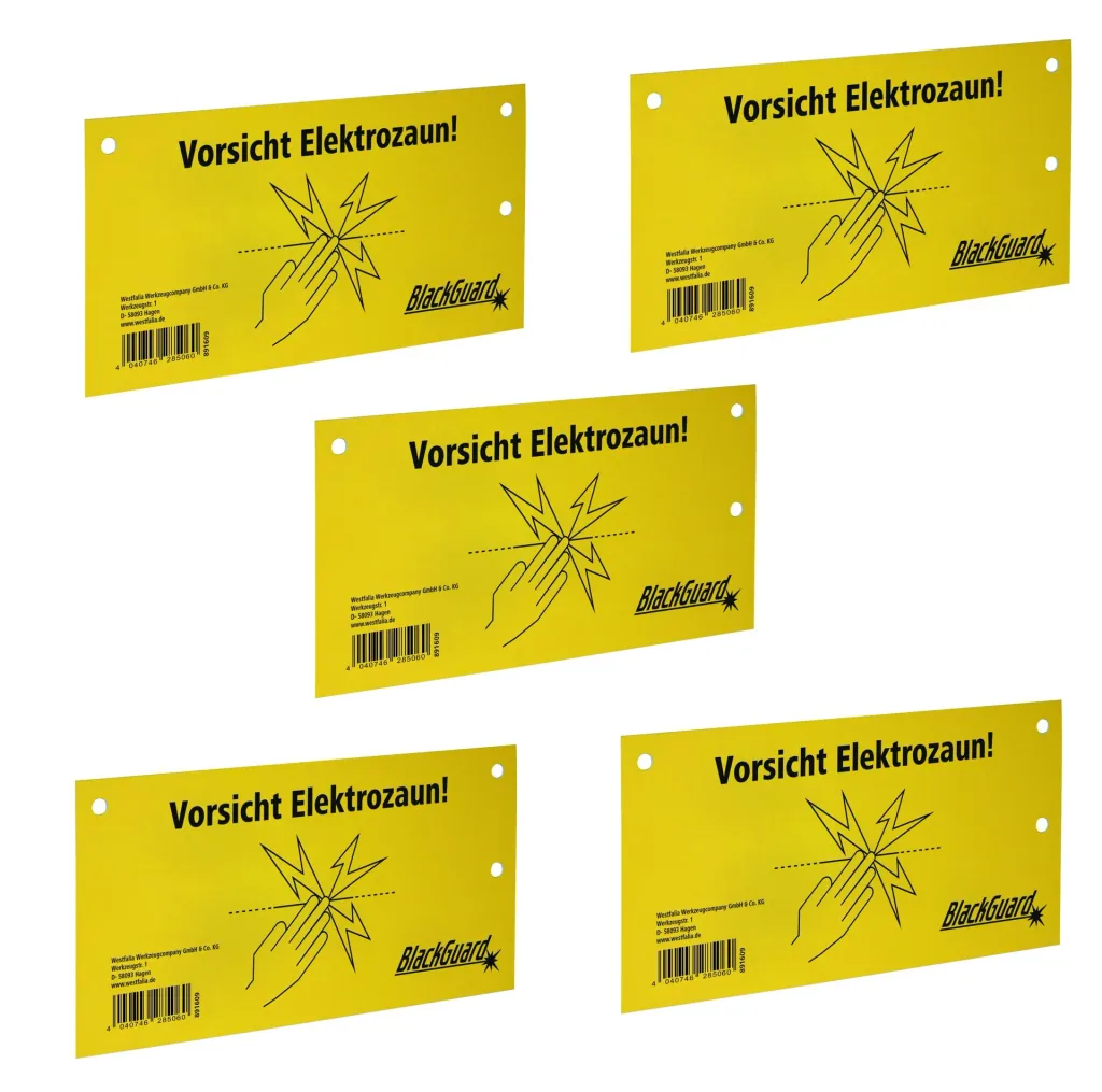 Warnschild hook - in DE/EN 2-seitig bedruckt