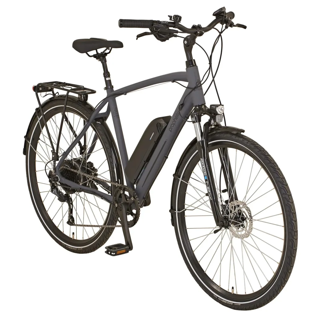 Herren Trekking E-Bike 28 Zoll, Rahmenhöhe 52 cm, 8-Gang Kettenschaltung, grau, ENTDECKER 20.EST.10